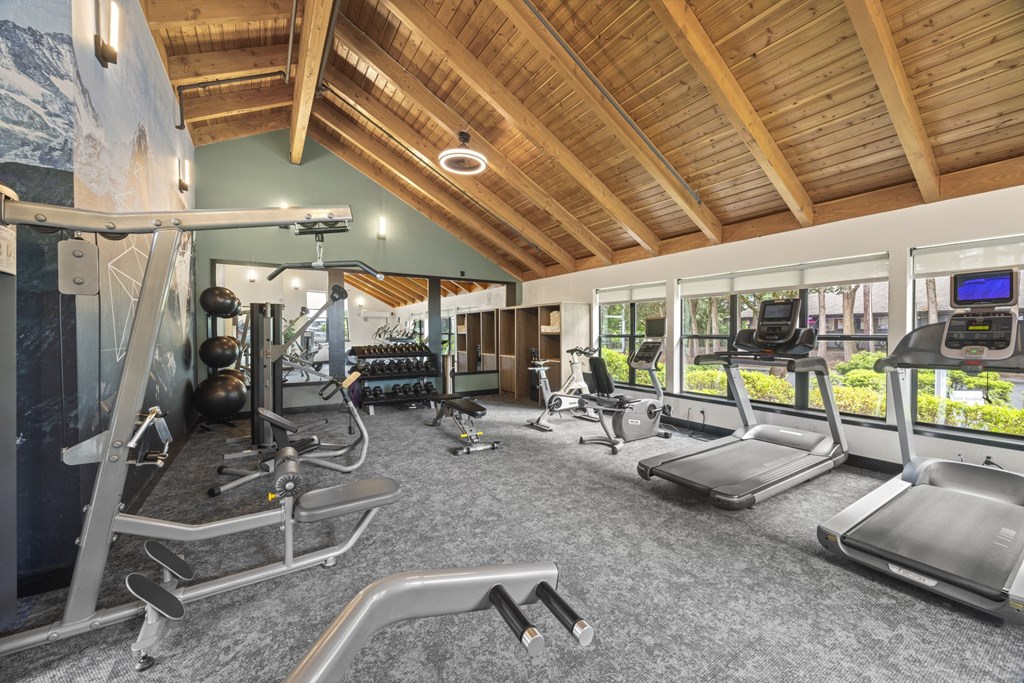 Updated Fitness Center at The Lakes Apartments in Bellevue, WA 98007